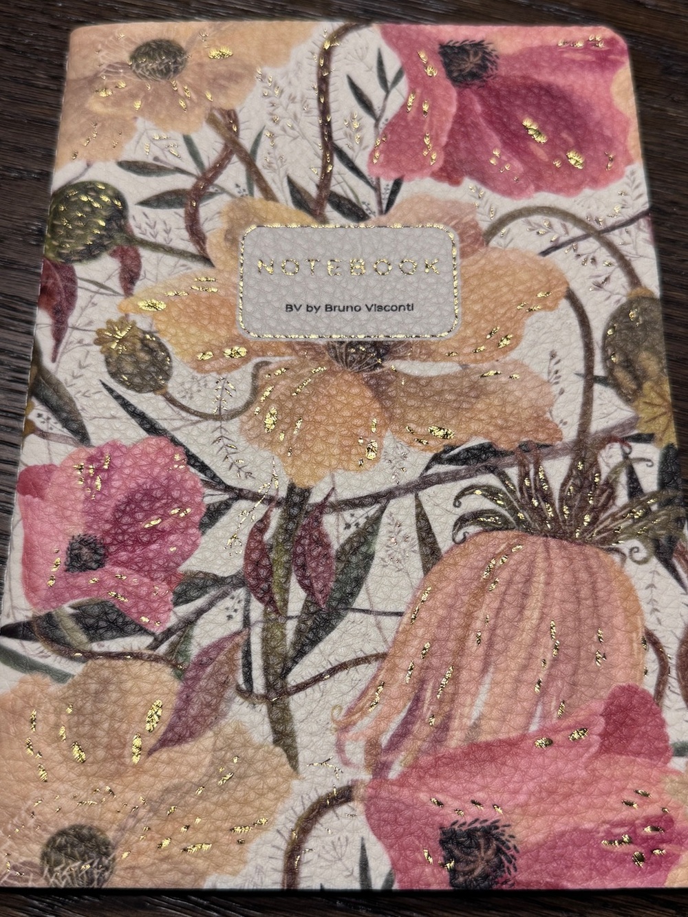 BV by Bruno Visconti Vegan Leather A5 Journal Notebook - Soft Petals